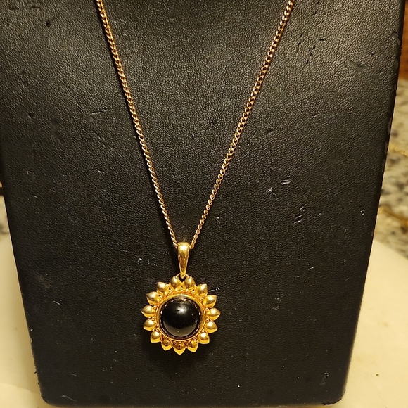 Nolan Miller Jewelry - Vintage Nolan Miller Interchangeable Sunflower Pendant Gold Tone Chain Necklace